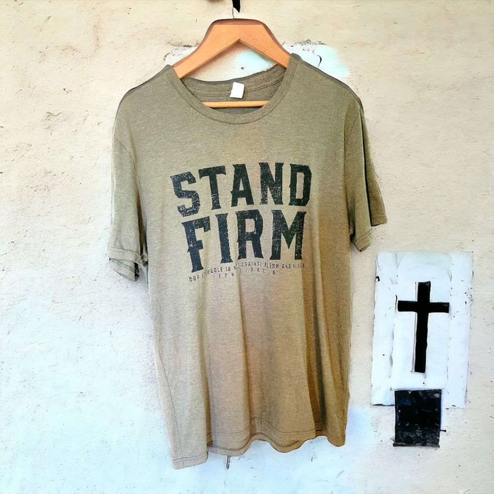 Religious graphic print tee size large